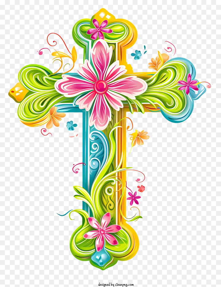 Feliz Cruz De Pascua，Floral De La Cruz PNG