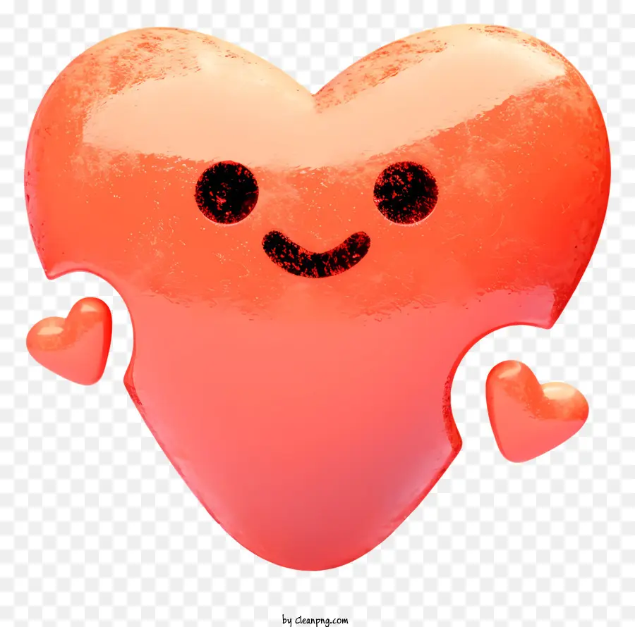 Emoji De Corazón De Estilo Realista，Sonriendo Corazón PNG