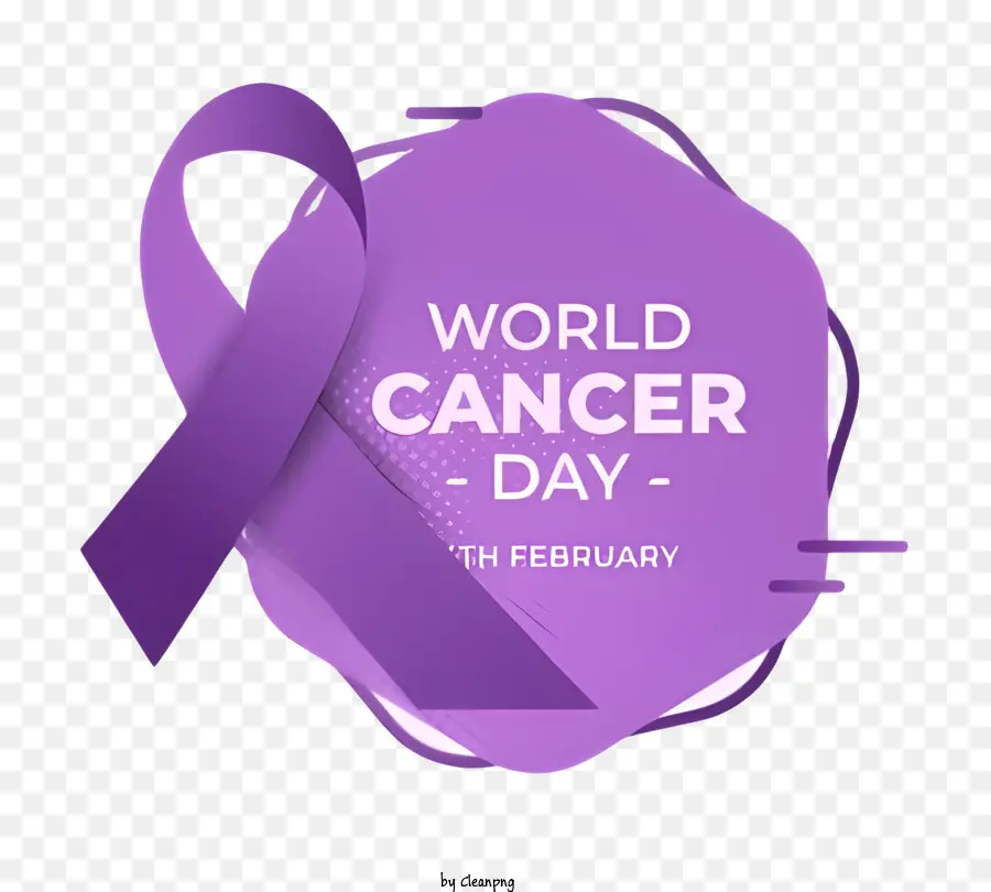 Día Mundial Contra El Cáncer，Cinta Púrpura PNG