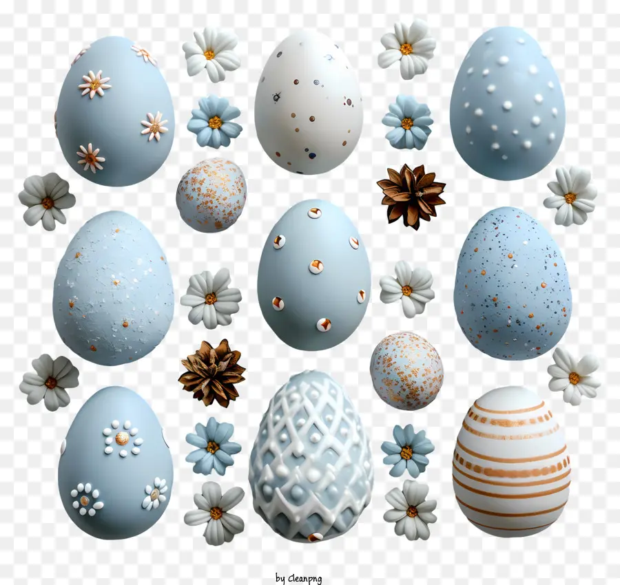 Los Huevos De Pascua，Huevos Azul Claro PNG