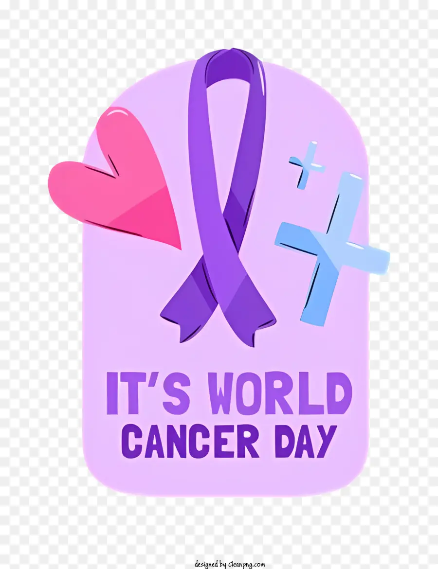 Día Mundial Contra El Cáncer，Cinta Púrpura PNG