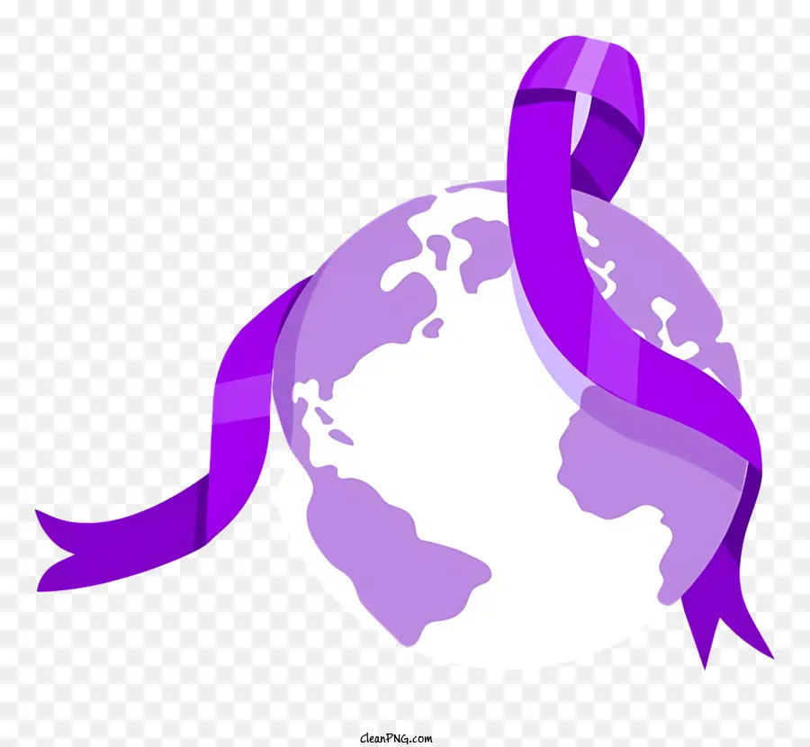 Día Mundial Contra El Cáncer，Cinta Morada PNG