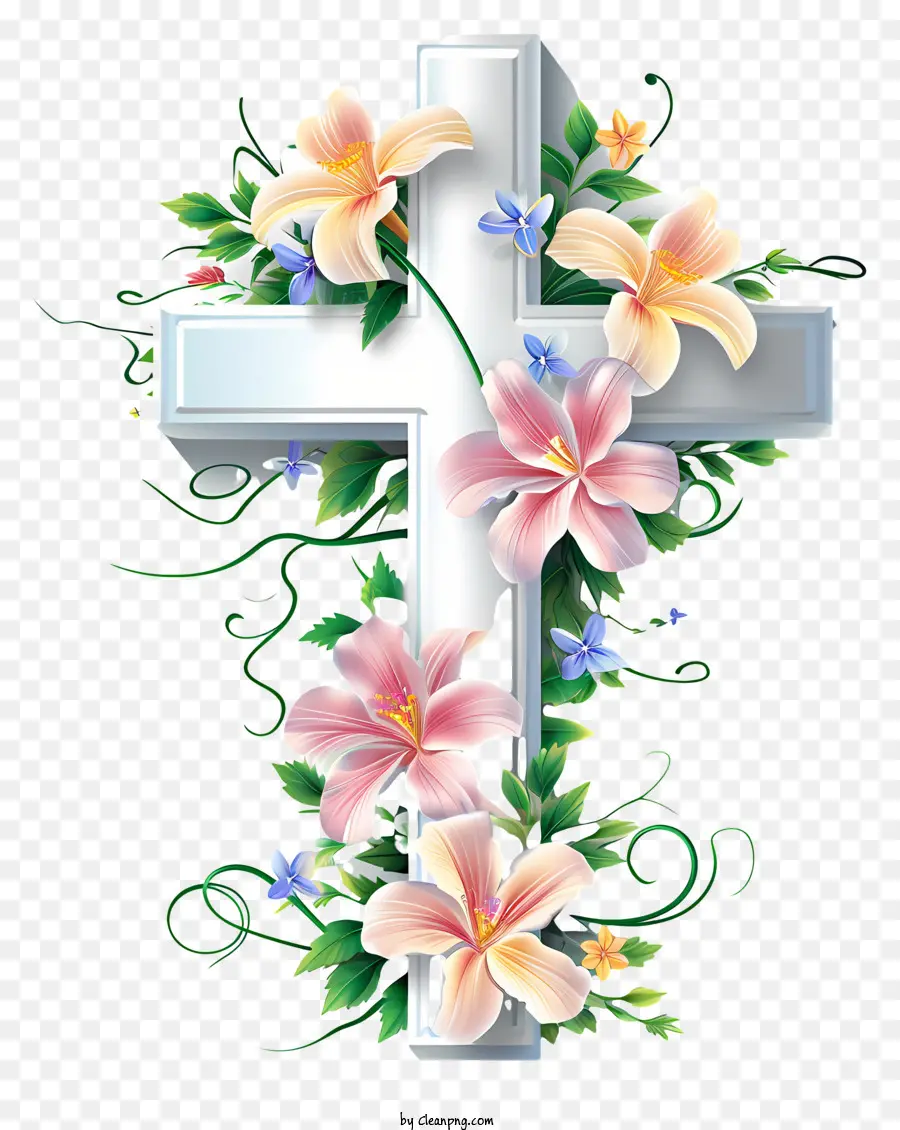 Feliz Cruz De Pascua，Cruz Blanca PNG
