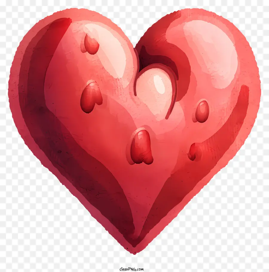 Emoji De Corazón Dibujado A Mano，Corazón Rojo PNG