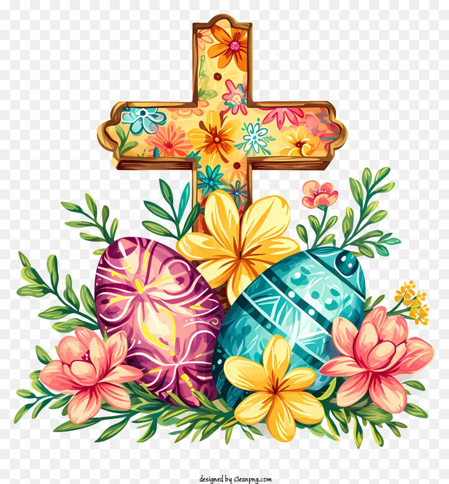 Feliz Cruz De Pascua，Decoraciones De Pascua PNG