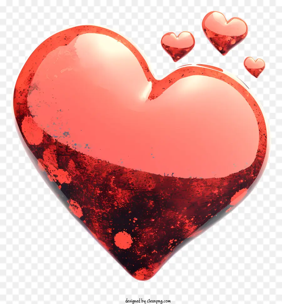 Emoji De Corazón De Estilo Realista，Corazón Rojo PNG