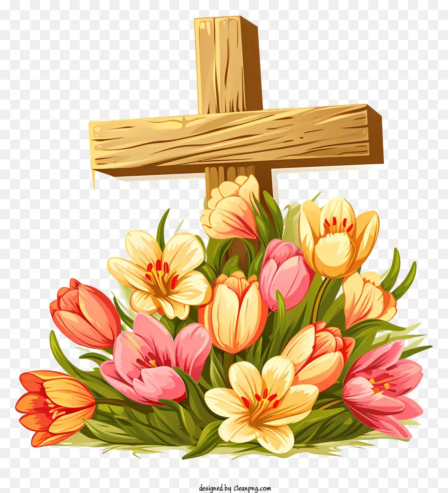 Feliz Cruz De Pascua，Cruzada De Madera PNG