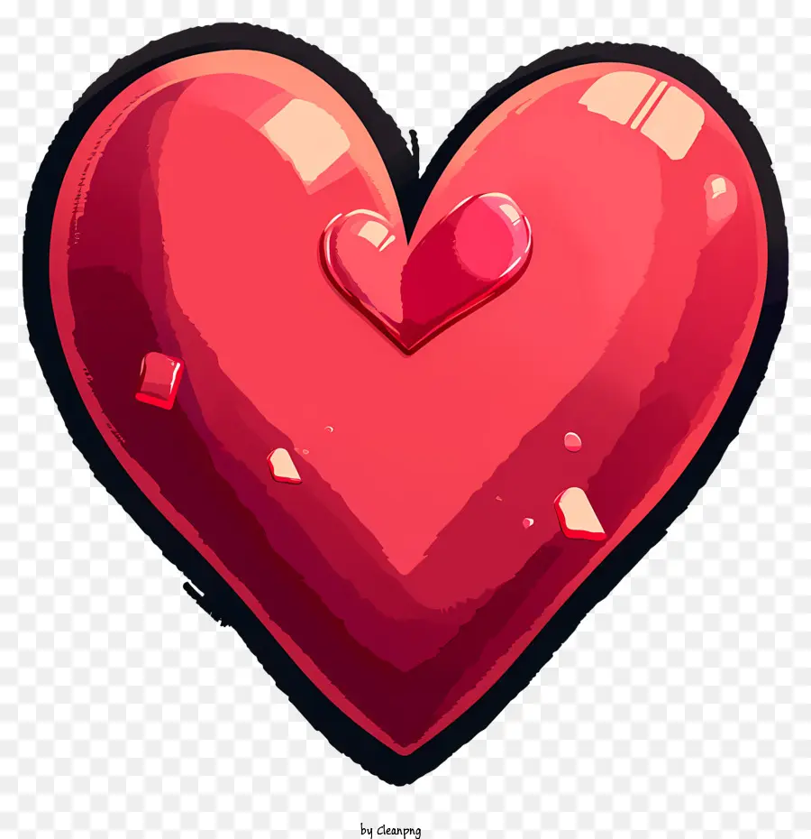 Emoji De Corazón Plano，Corazon Rojo PNG