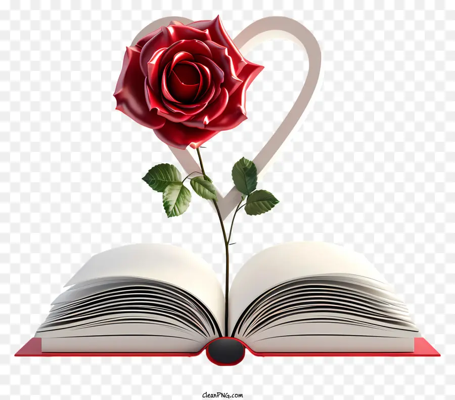 Rose En El Libro，Libro Abierto PNG