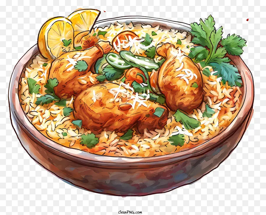 Biryani De Pollo Estilo Garabato，Pollo Biryani PNG