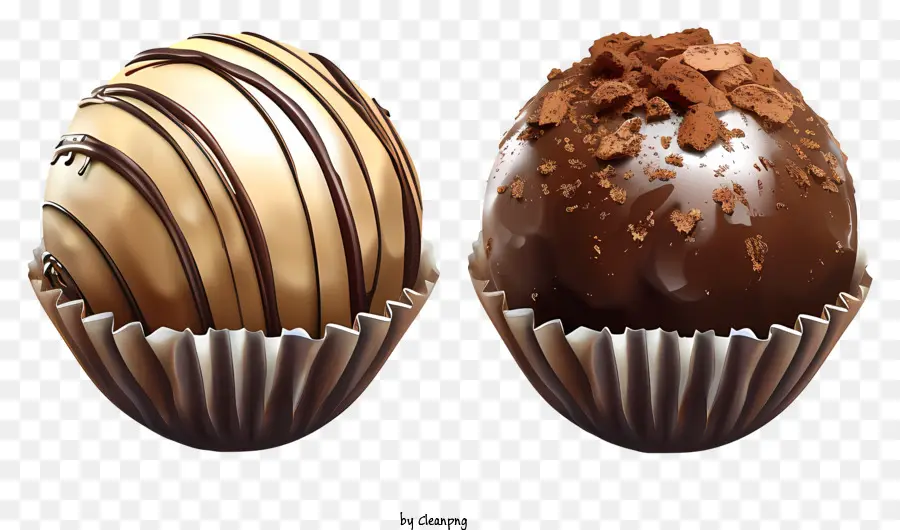 Bola De Chocolate Plana，Trufas De Chocolate PNG