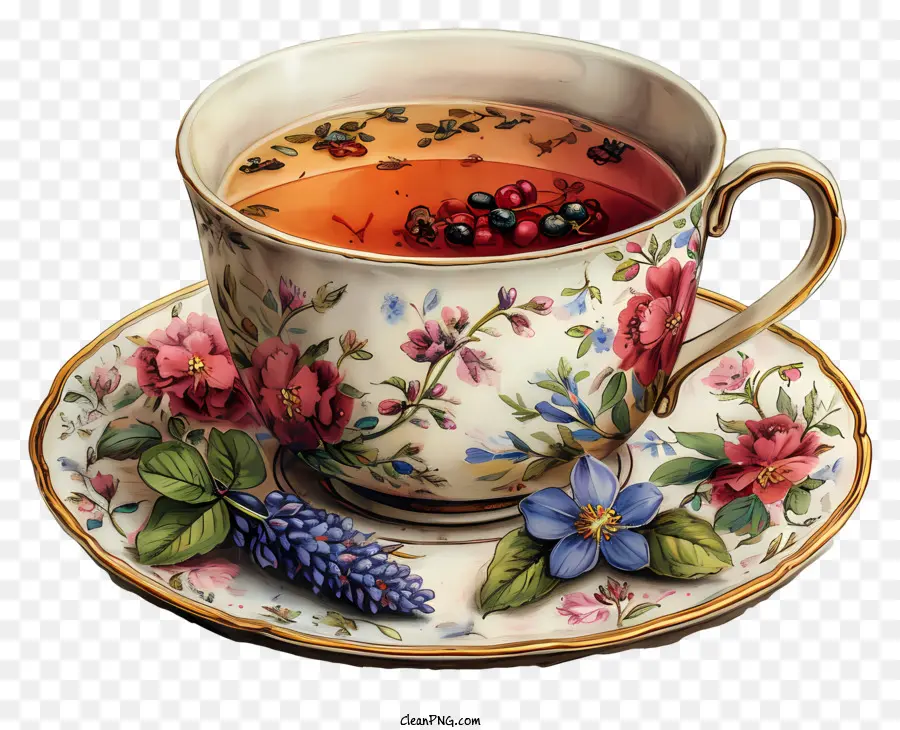 La Taza De Té，Taza De Té Vintage PNG