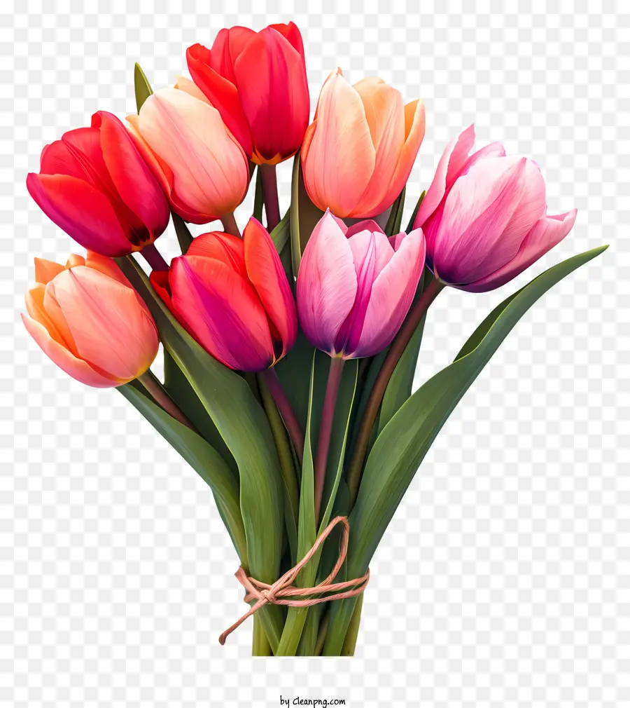 Ramo De Tulipanes Planos，Tulipanes PNG