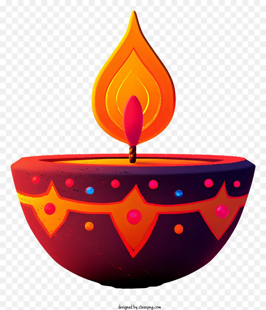 Lámpara Plana De Diwali，Lámpara De Aceite Decorativa PNG