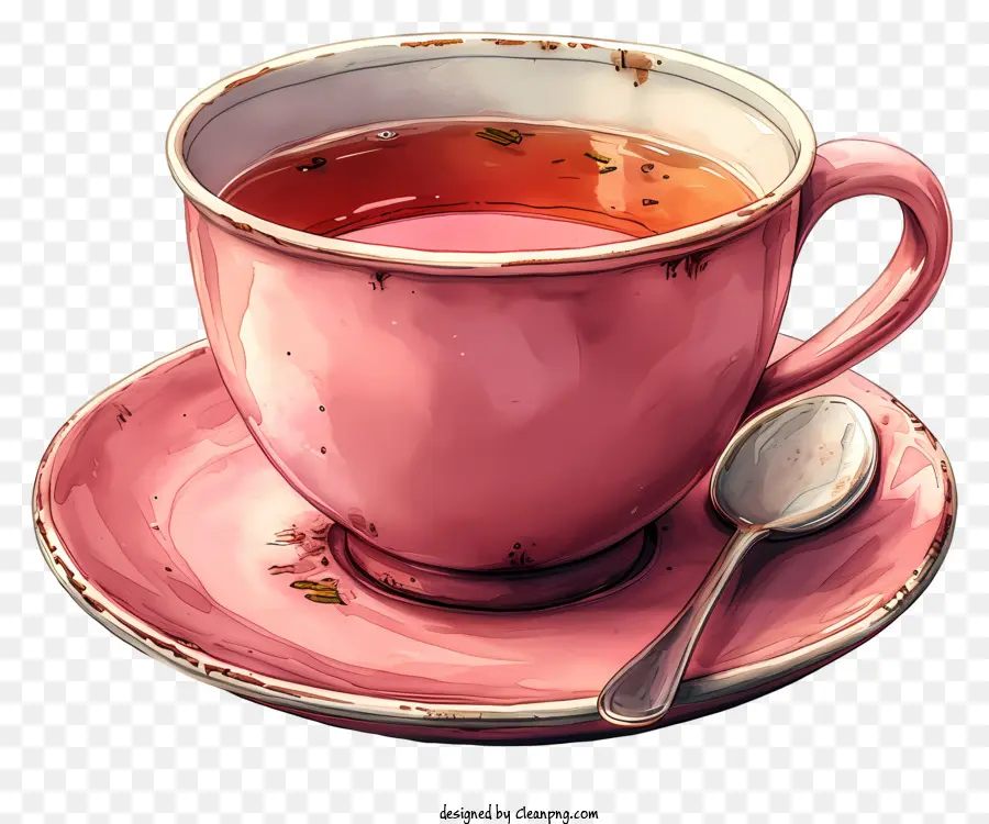 La Taza De Té，Rosa De La Copa PNG