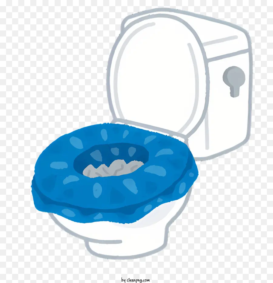 Icono，Inodoro Con Asiento Azul PNG