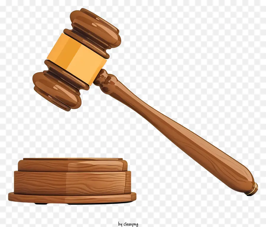 Juez Gavel Ilustra，Mazo De Madera PNG