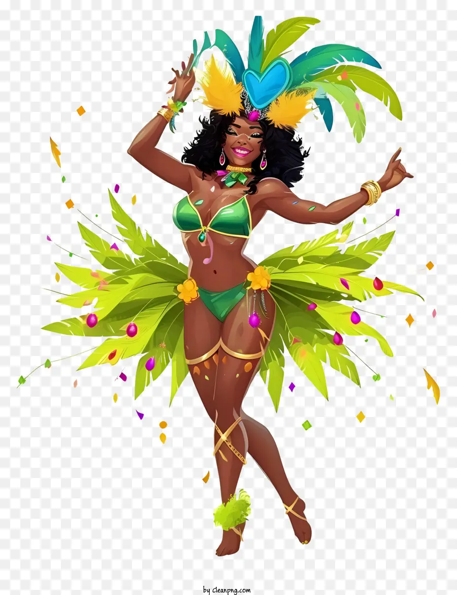 Diseños De Personajes Inventivos，Bailarina De Samba Brasileña PNG