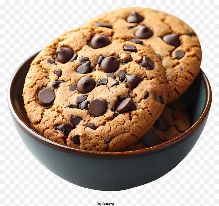 Galletas Con Chispas De Chocolate En El Tazón，Galletas Con Chispas De Chocolate PNG