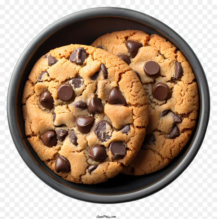 Galletas Con Chispas De Chocolate En Un Tazón，Galletas Con Chispas De Chocolate PNG