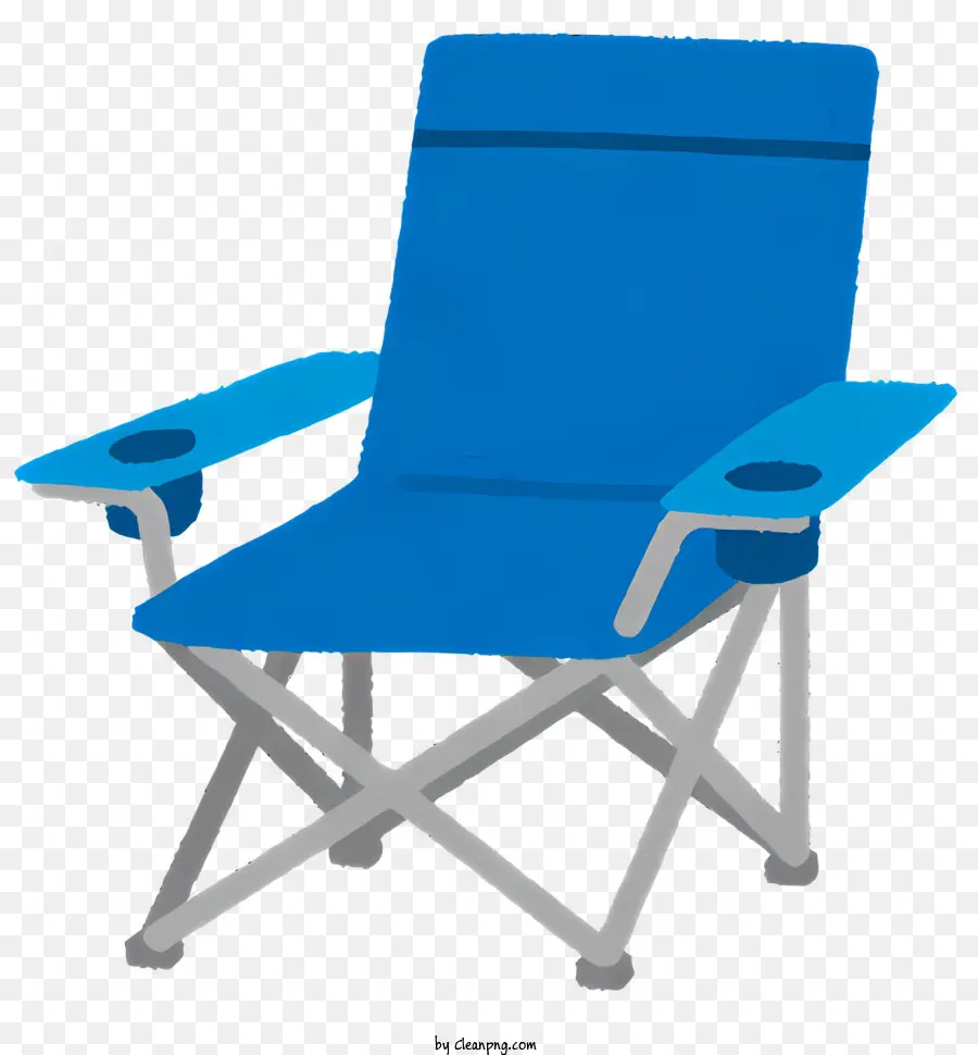 Silla Al Aire Libre Azul，Portavasos PNG