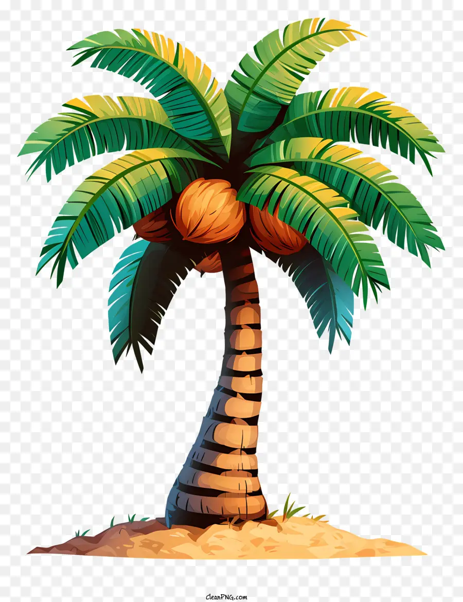 árbol De Coco Plano，Palmera PNG