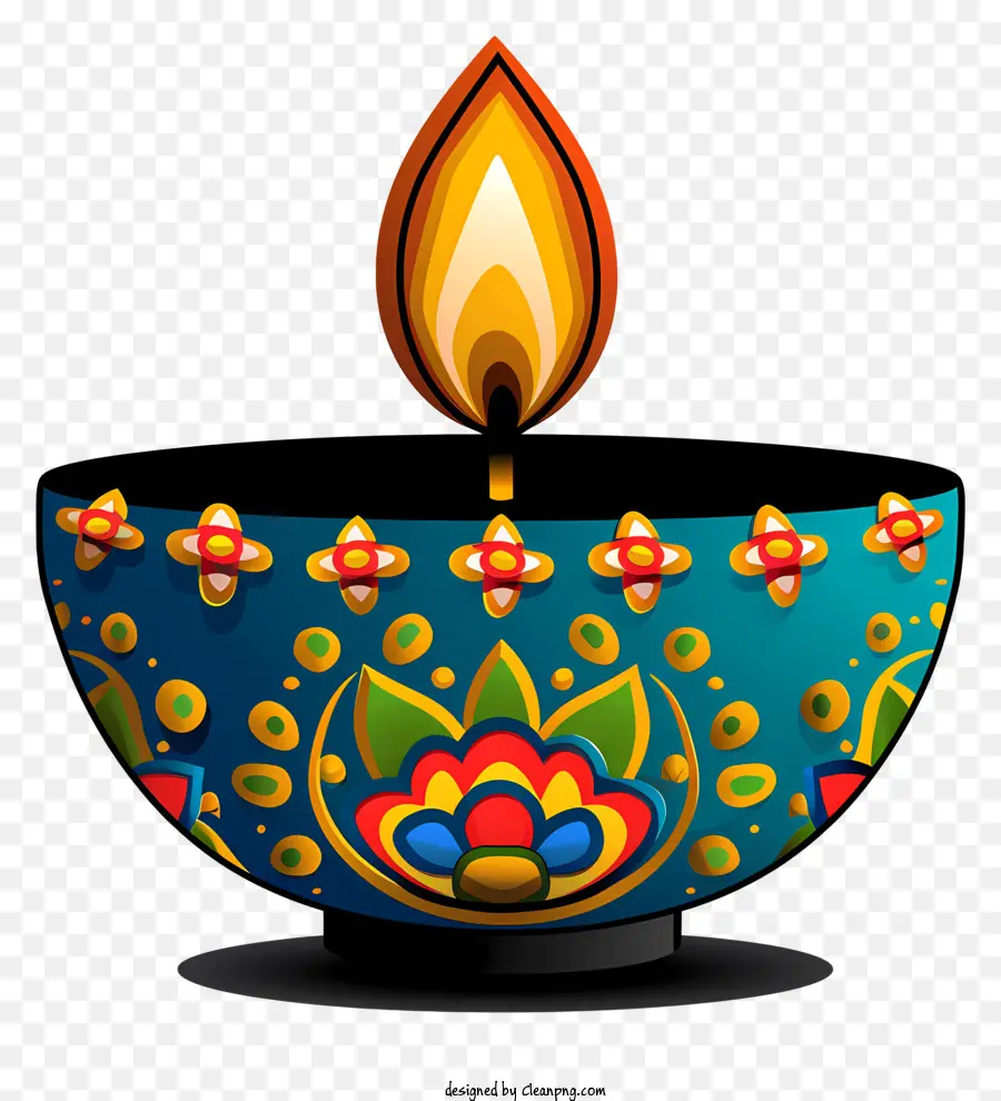 Lámpara Diwali Dibujada A Mano，Vela Decorativa PNG