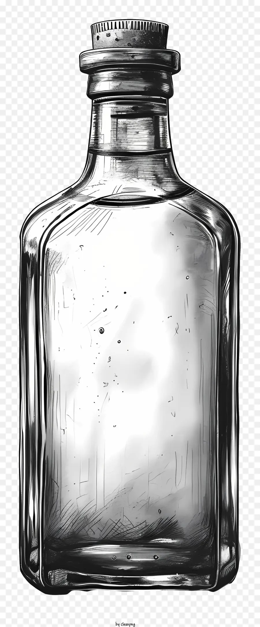 Dibujado A Mano De La Botella，Botella De Vidrio PNG