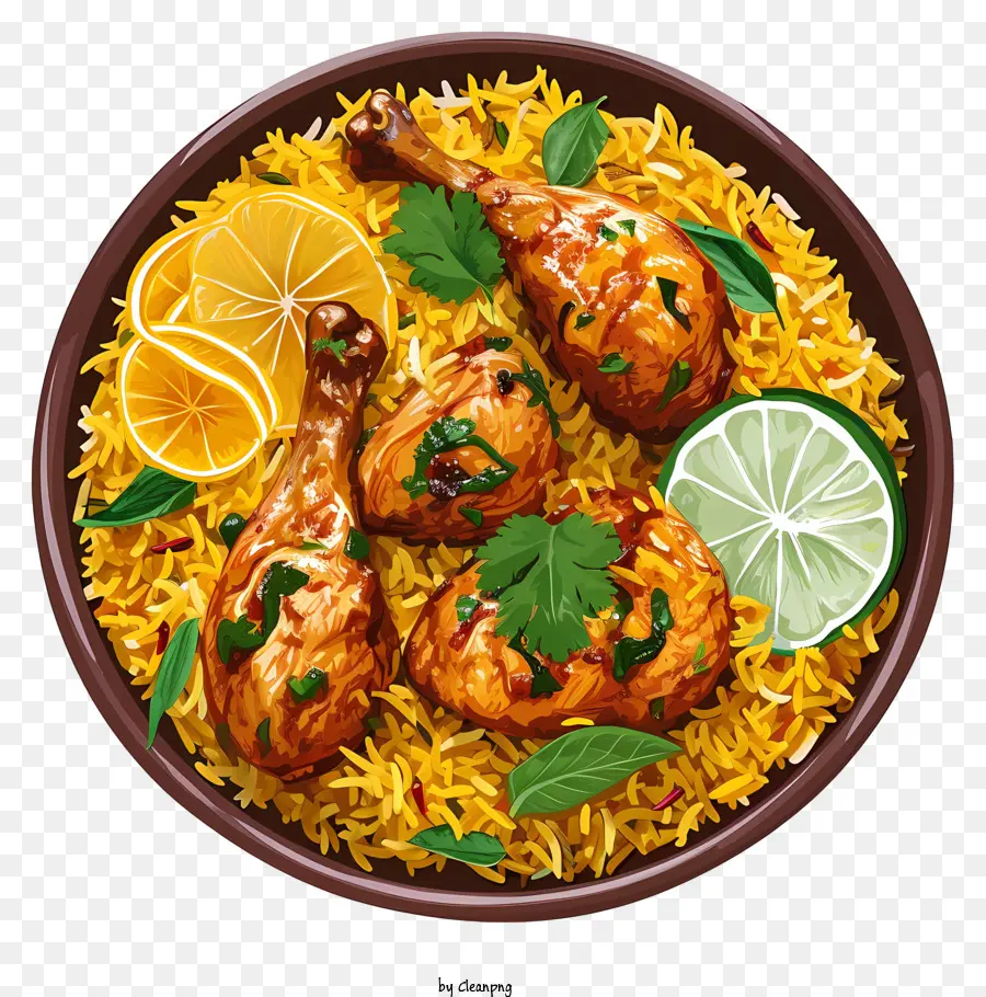 Pollo Biryani Dibujado A Mano，Pollo Frito Con Arroz PNG