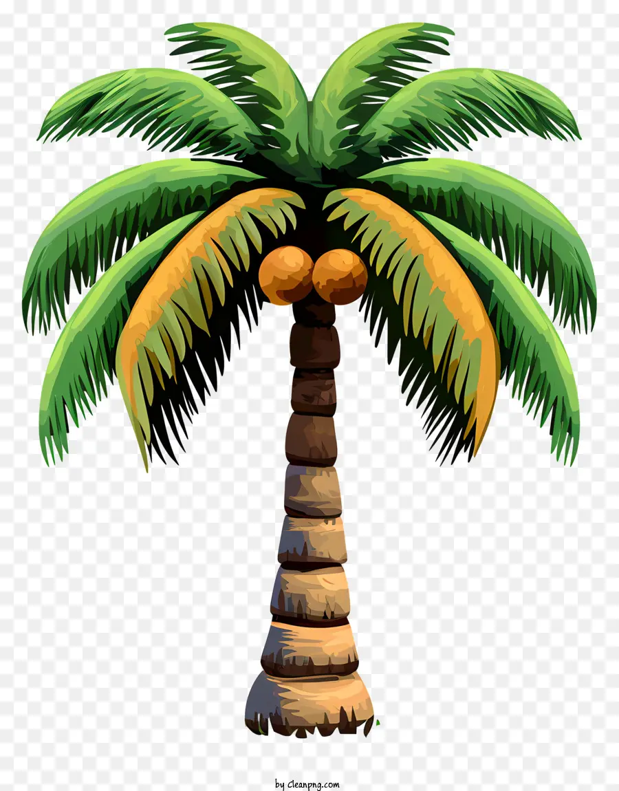 árbol De Coco Estilo Garabato，Palmera PNG