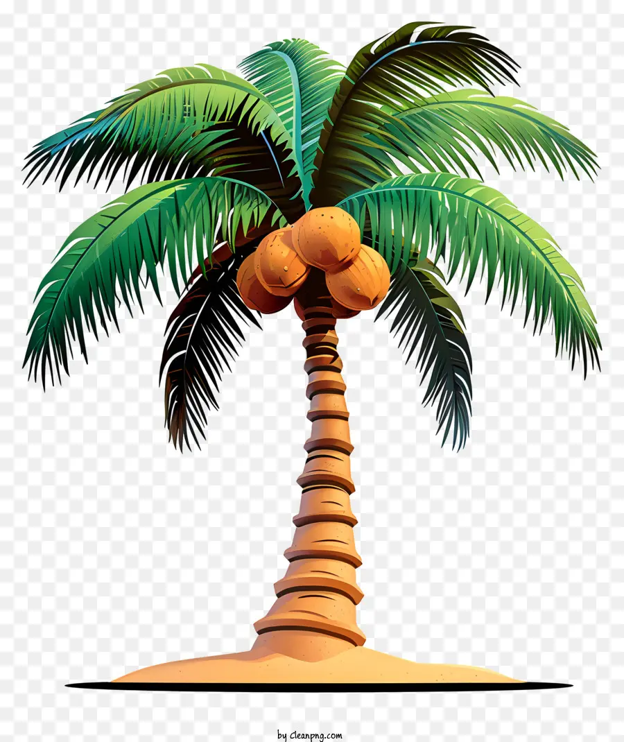 árbol De Coco Plano，Palmera PNG