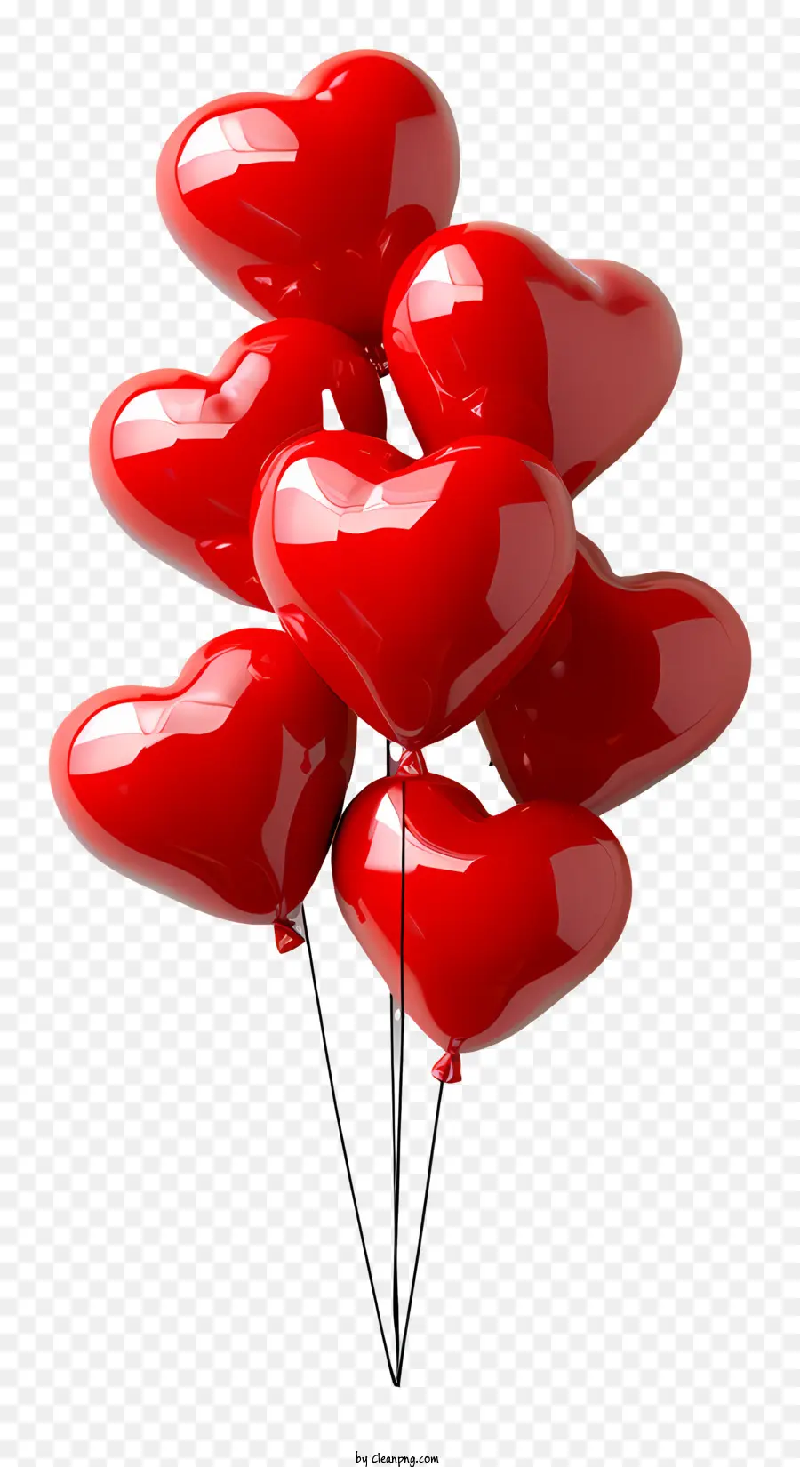 Corazón Globos，Globos Rojos PNG