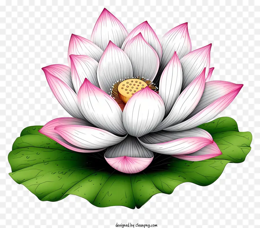 Flor De Loto Estilo Doodle，Loto Rosa PNG