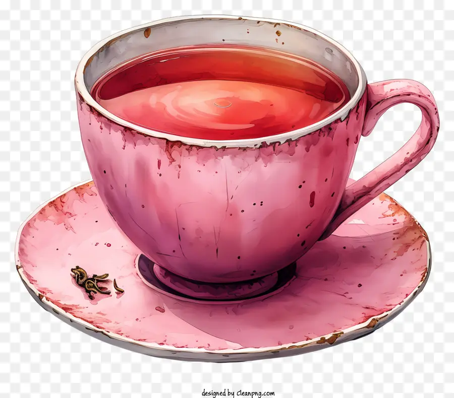 La Taza De Té，Taza Rosa De Té PNG