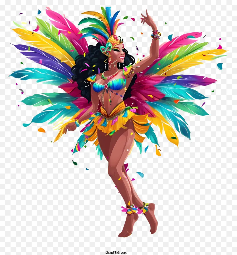 Diseños De Personajes Inventivos，Bailarina De Samba Brasileña PNG