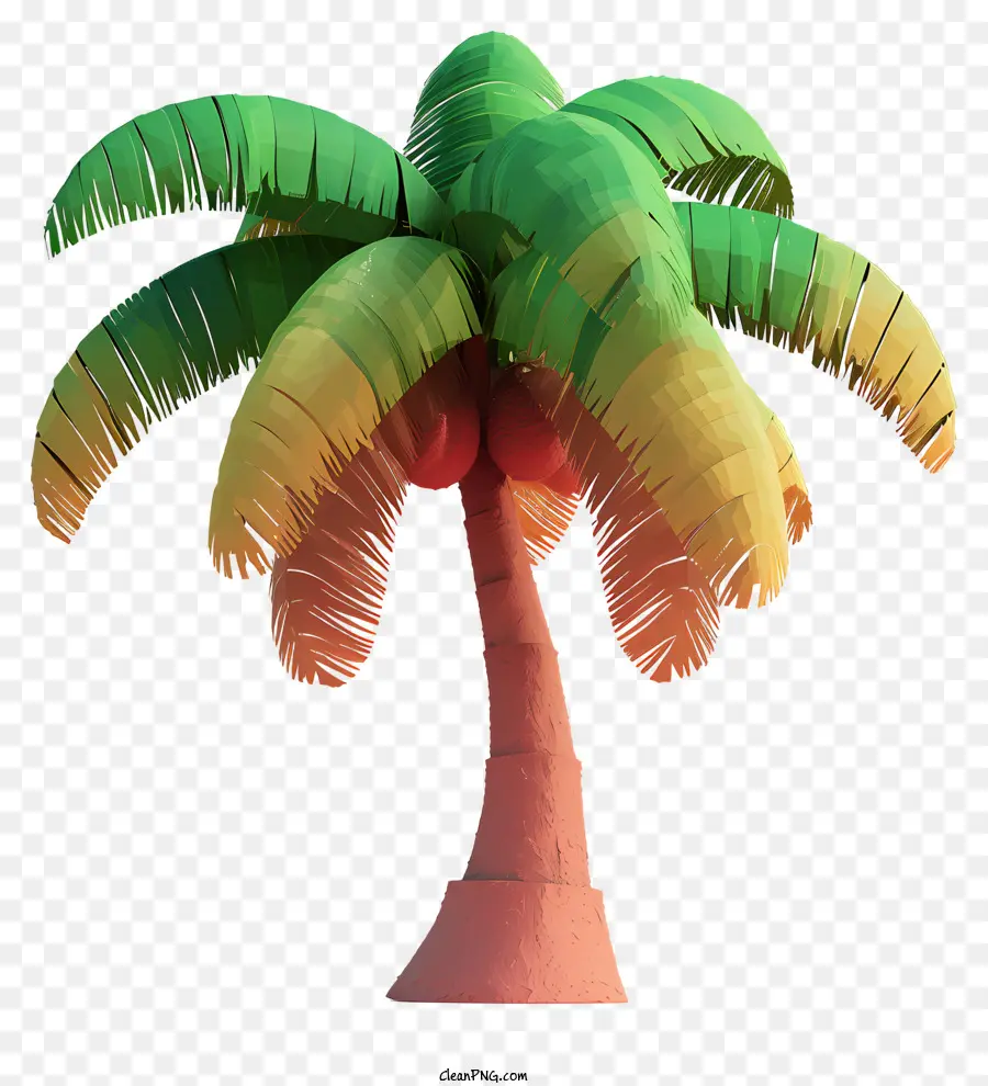 árbol De Coco De Estilo Realista，Palmera PNG