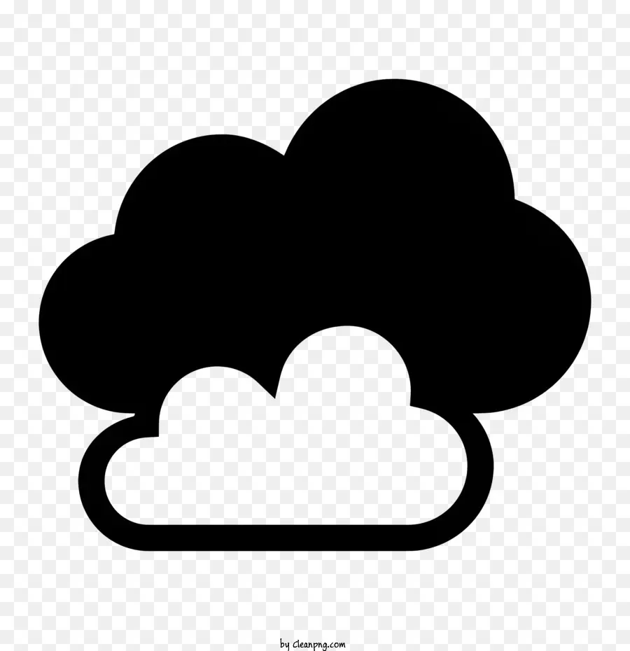 Icono De La Nube，Cuarto Oscuro PNG