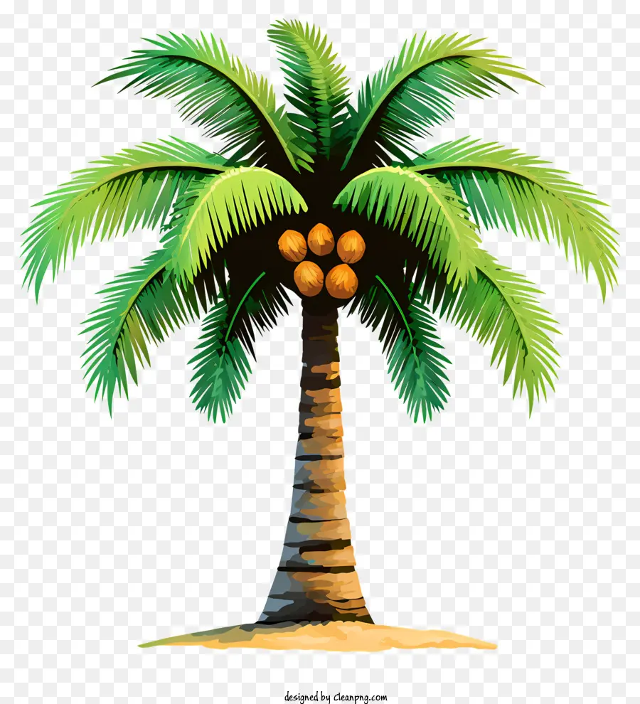 árbol De Coco Estilo Garabato，Palmera PNG