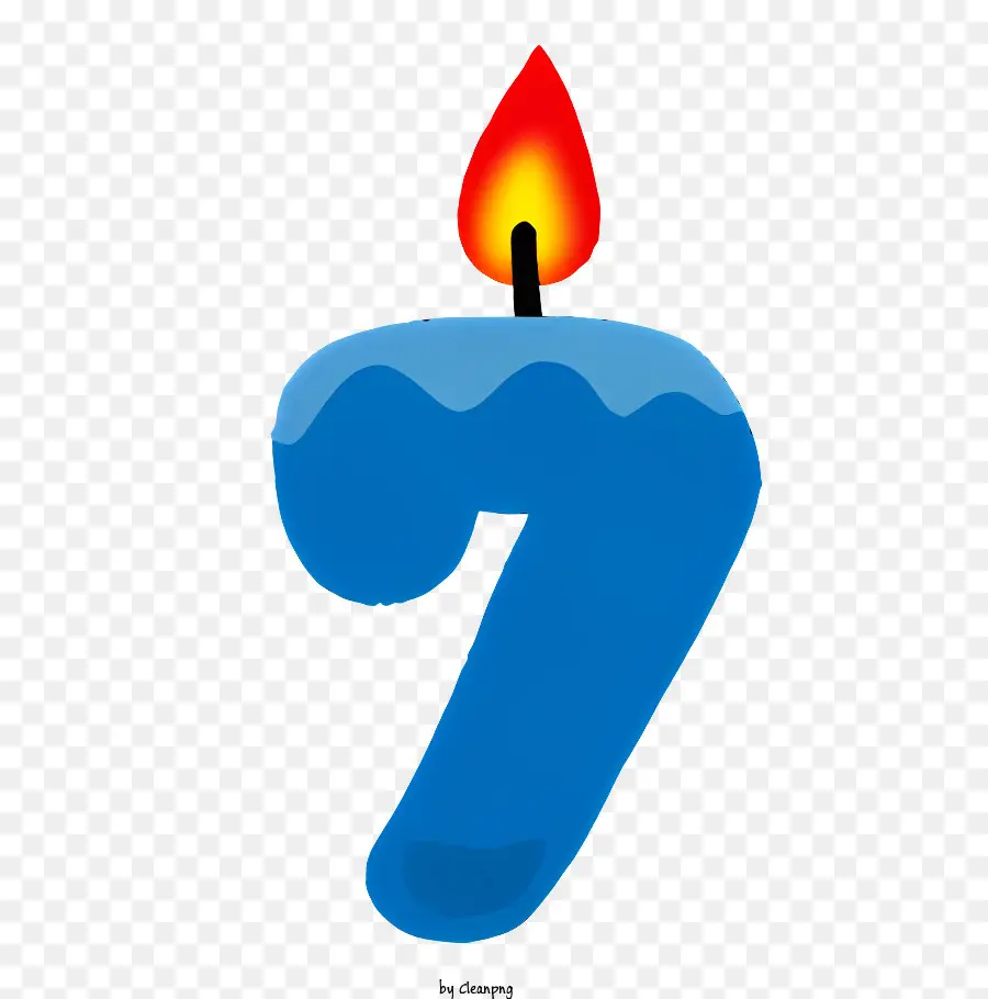 Vela De Cumpleaños，Vela Azul PNG