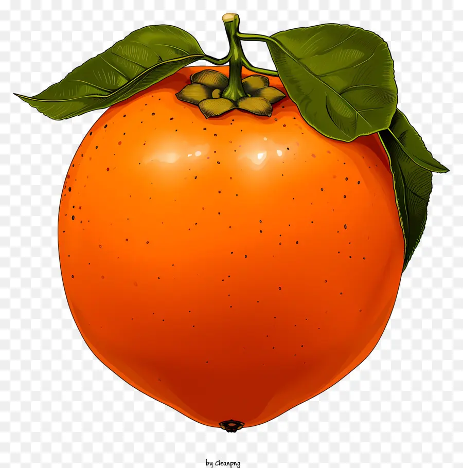 Caqui De Estilo Doodle，Fruta De La Naranja PNG