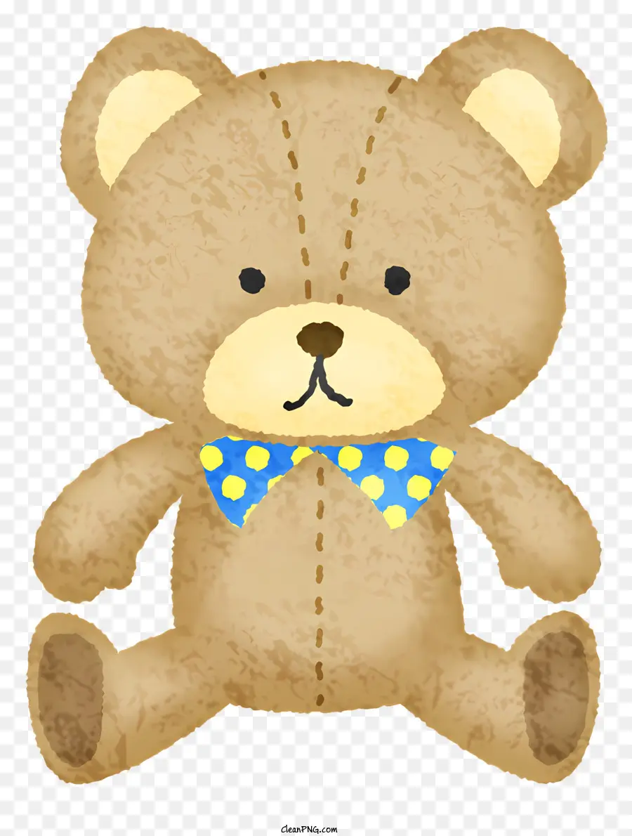 Osito De Peluche，Corbata De Lunares Amarillos PNG