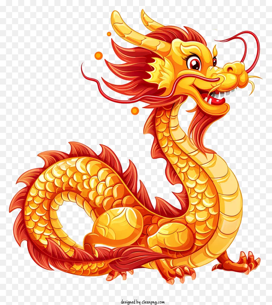 Año Nuevo Chino，Dragón De Oro PNG