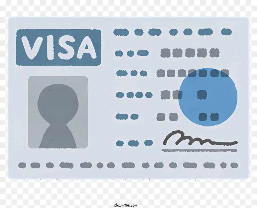 Visa Pasaporte，Tarjeta De Visa Azul PNG