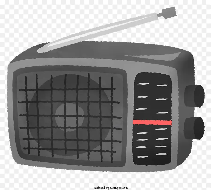 Vintage Radio，Black Background PNG