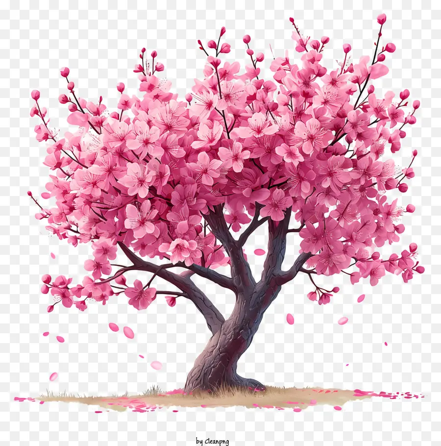 árbol De Flor De Cerezo Pastel，Rosa árbol PNG
