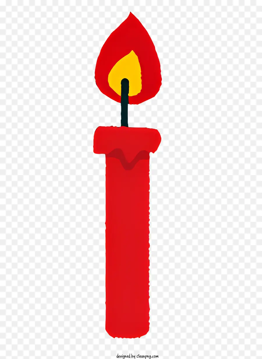 Vela De Cumpleaños，Vela Roja PNG