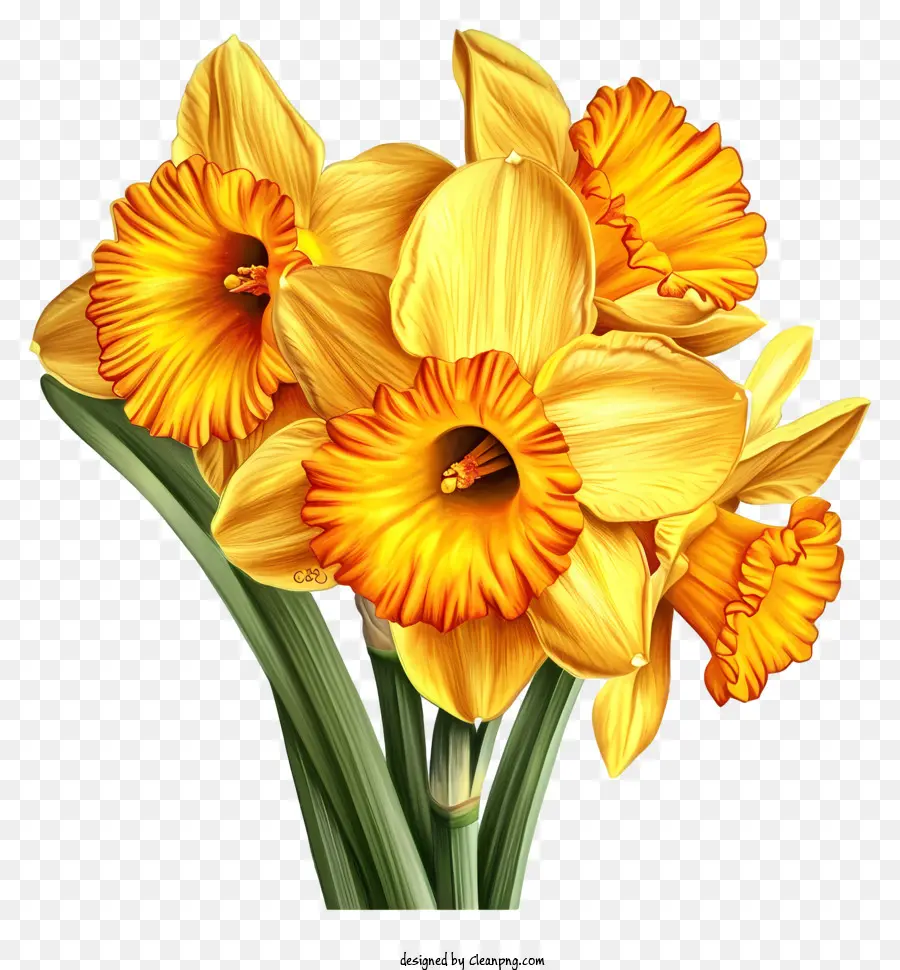 Arte De Flores De Narciso，Los Narcisos PNG