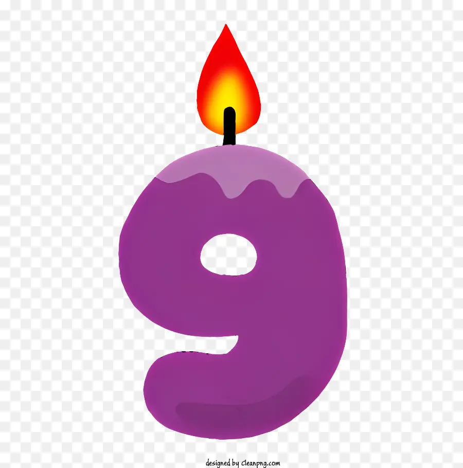 Vela De Cumpleaños，Vela Numérica PNG