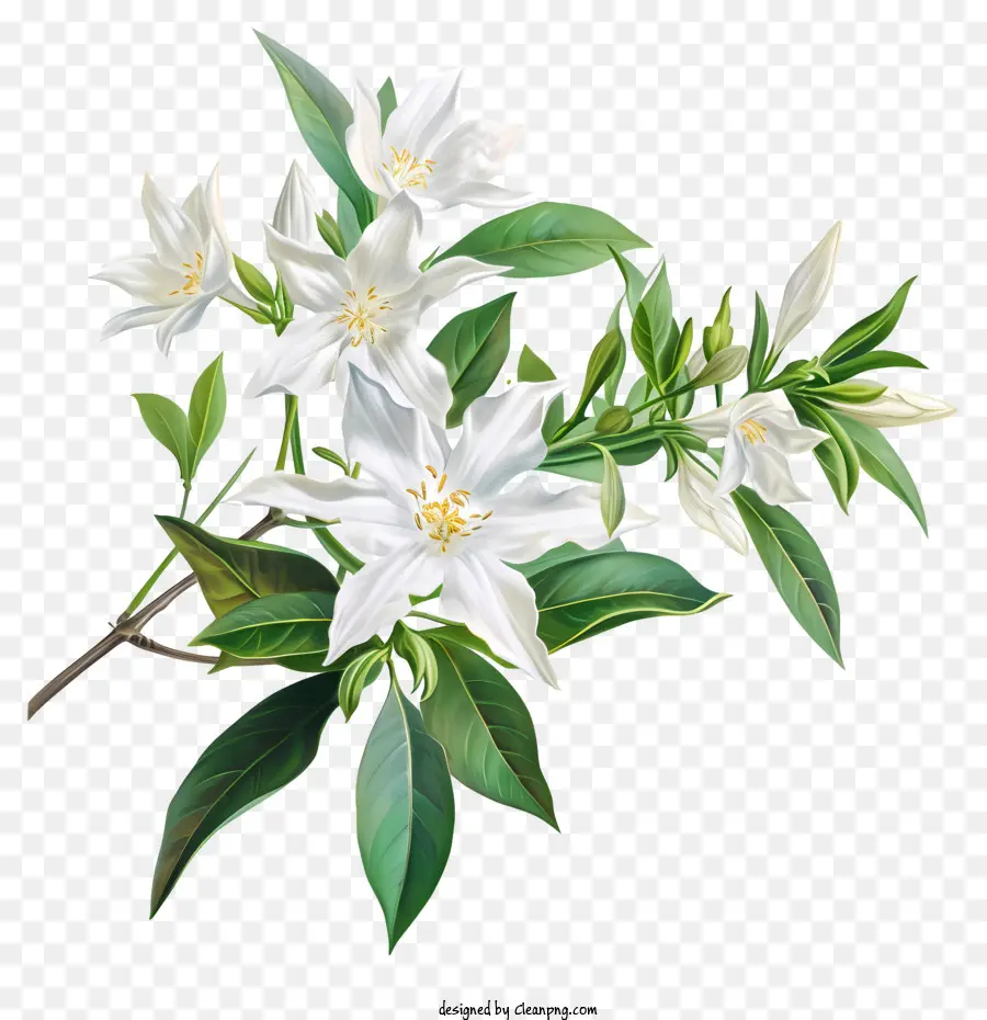 Jazmín De La Estrella Blanca，Flor De Jazmín Blanco PNG