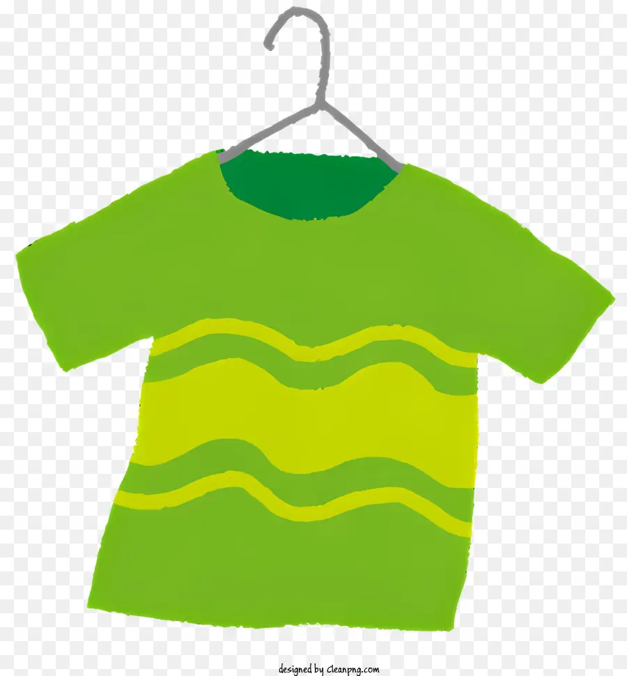 El Verde De La Camiseta De La，Colgador De Alambre PNG